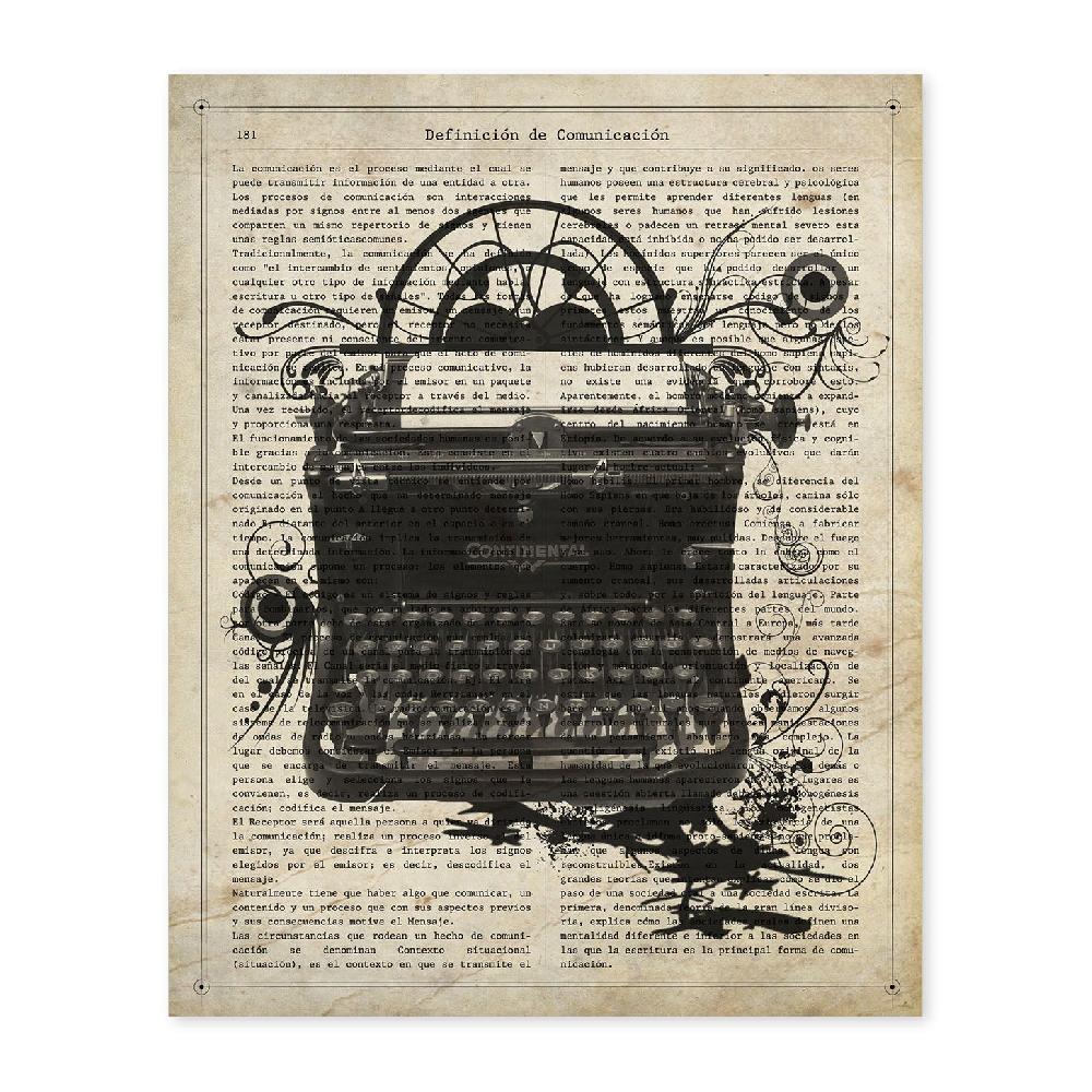 nacnic Lámina Vintage de Máquina de Escribir Continental