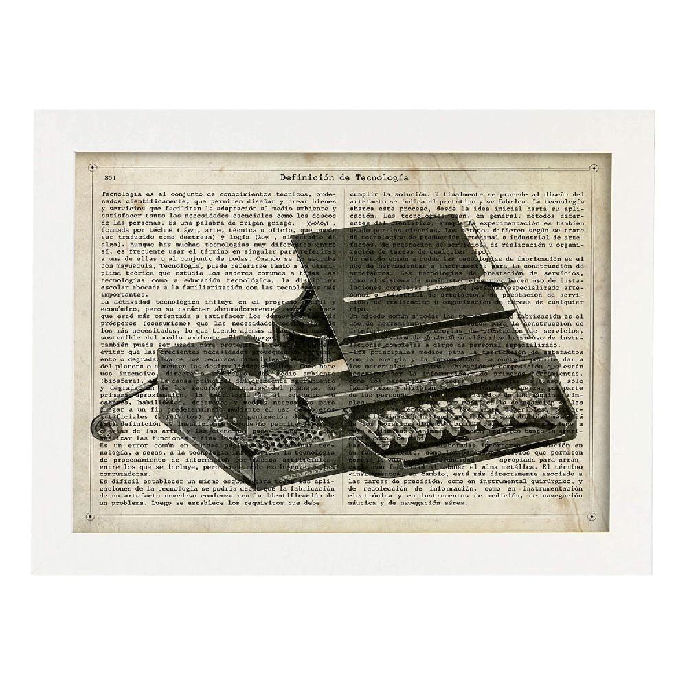 Nacnic Lámina Vintage De Máquina De Escribir Facturas