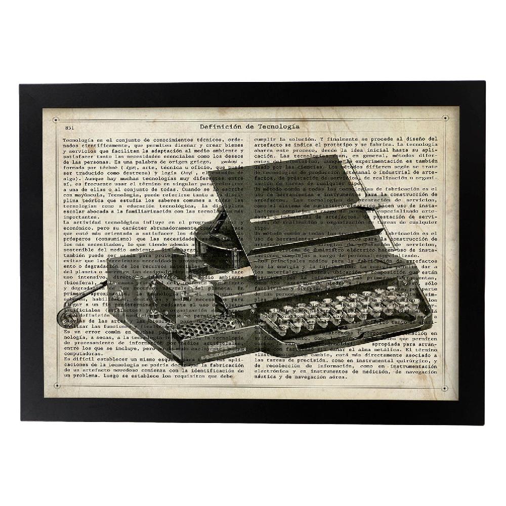 Nacnic Lámina Vintage De Máquina De Escribir Facturas