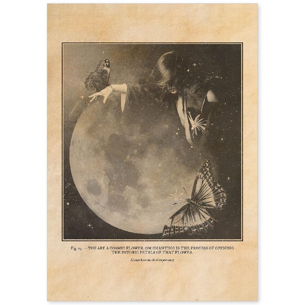 nacnic Lámina Vintage de Mujer Mística y Espiritualidad