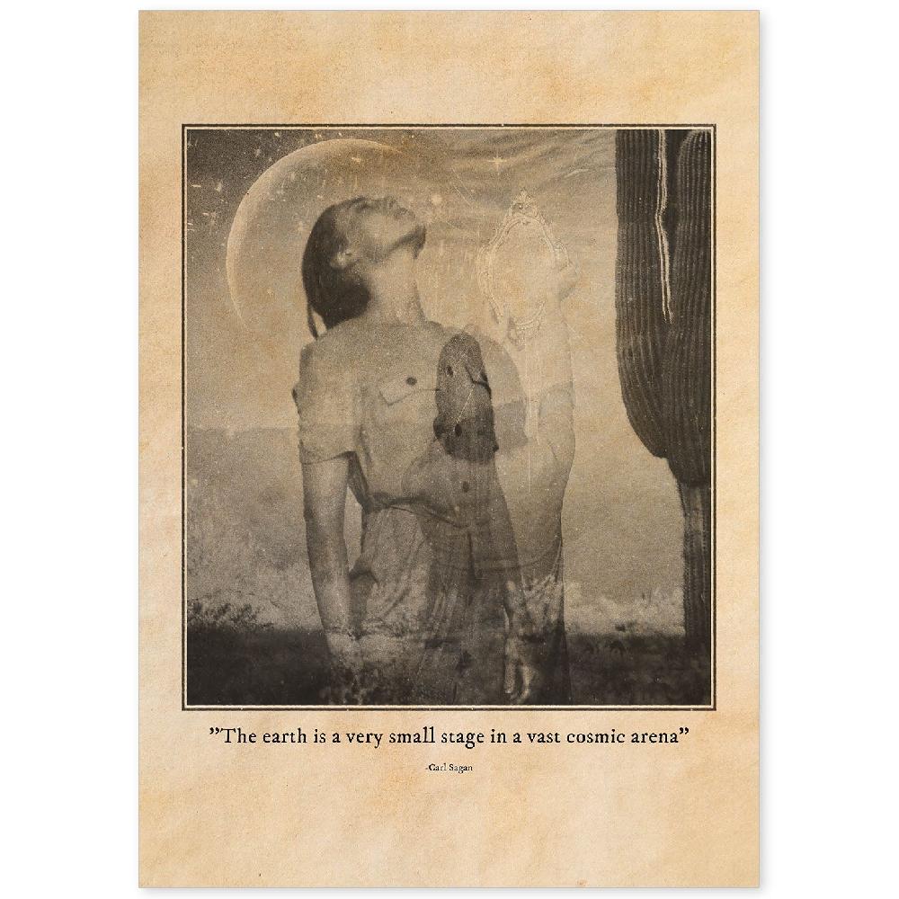 nacnic Lámina Vintage de Mujer Mística y Espiritualidad