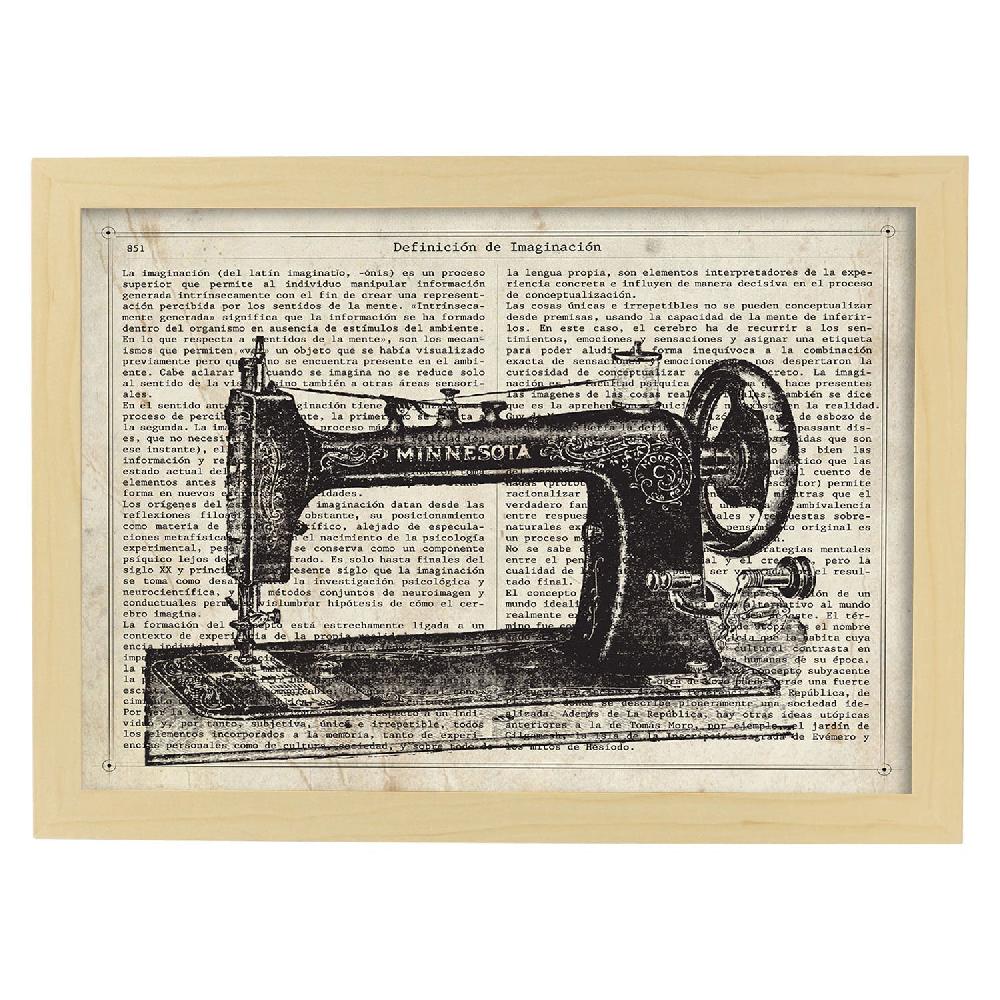 Nacnic Lámina Vintage De Objetos E Instrumentos De Costura