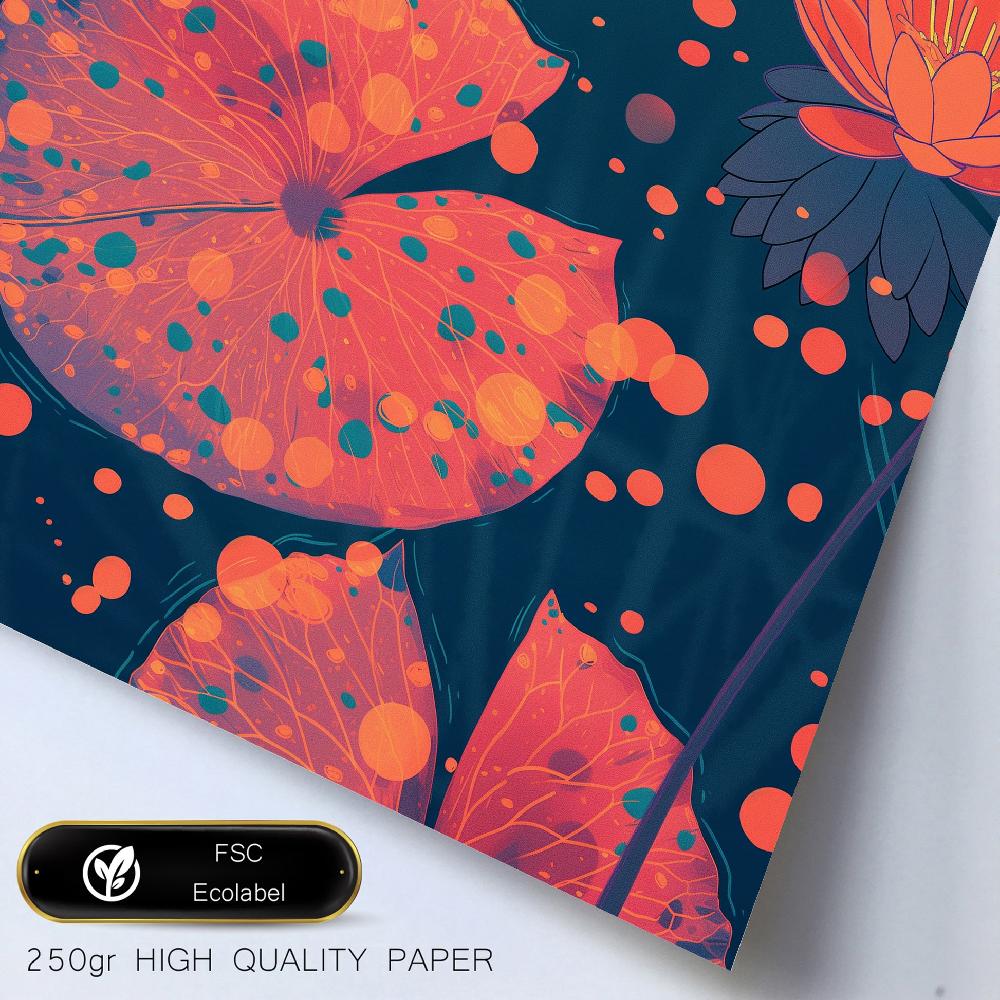 Nacnic Lámina Yayoi Kusama Pez Y Naturaleza Azul Japonesa