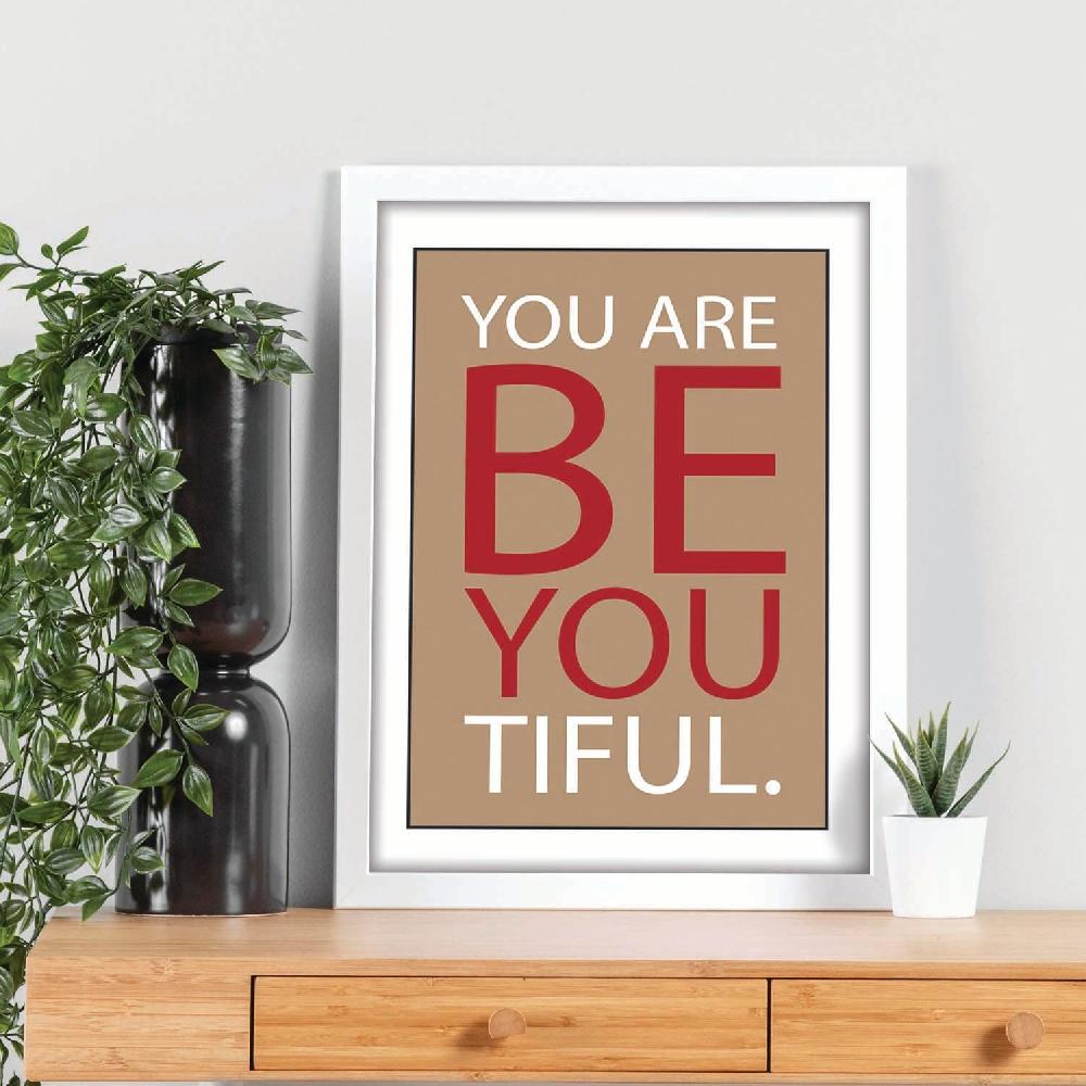 Nacnic Lámina Yo Are Be You Tiful Con Mensaje Feliz