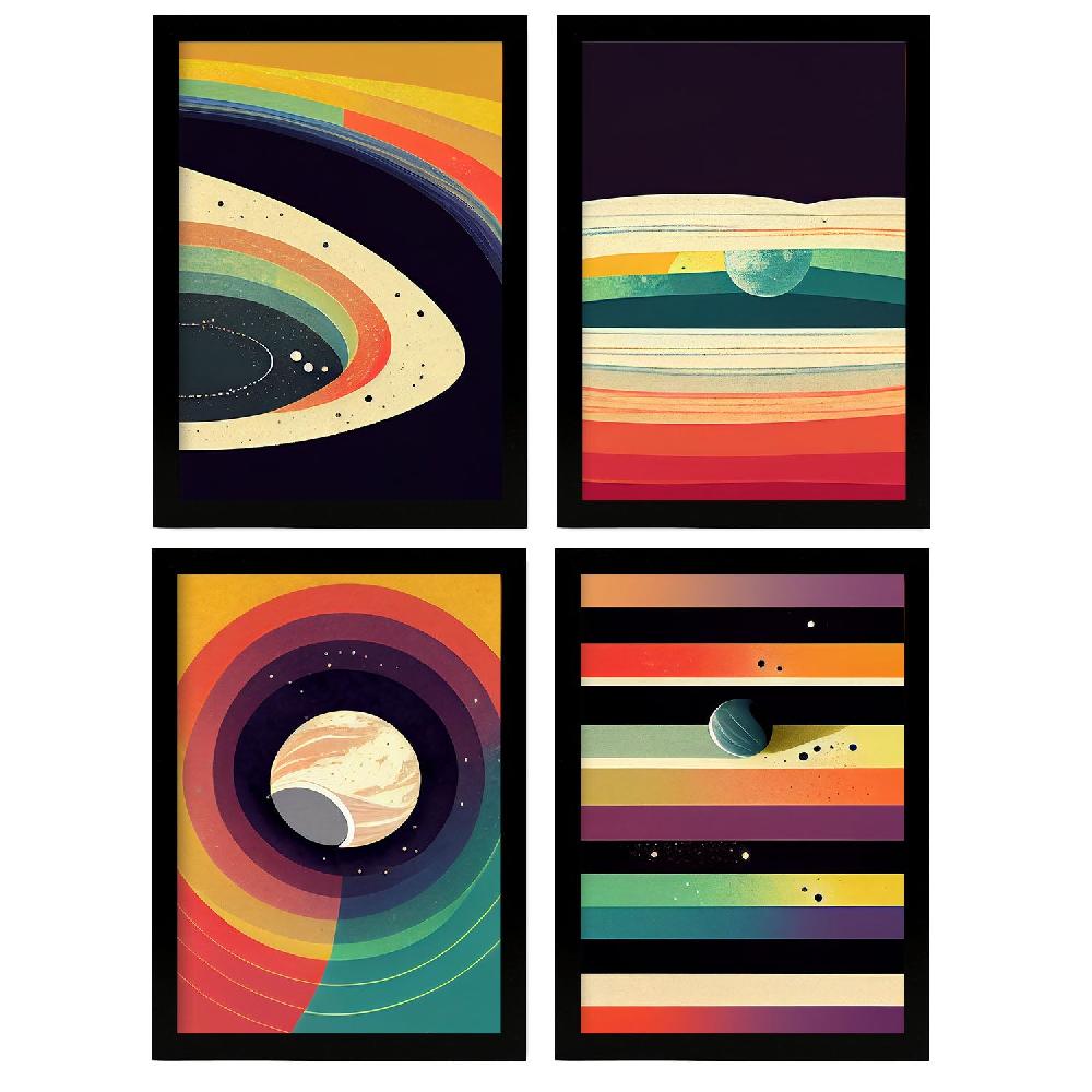 nacnic Láminas Artísticas Modernas de Galaxia en Color Completo