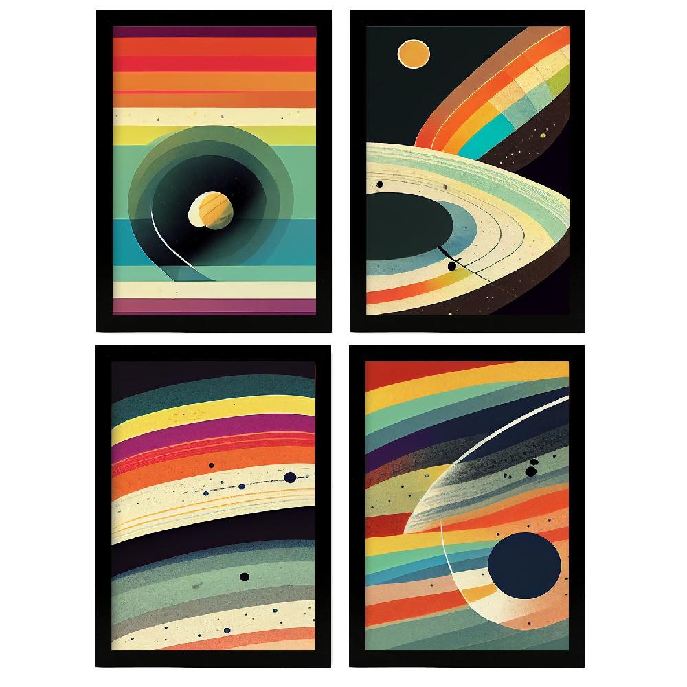 nacnic Láminas Artísticas Modernas de Galaxia en Color Completo