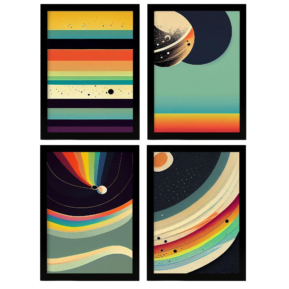 nacnic Láminas Artísticas Modernas de Galaxia en Color Completo