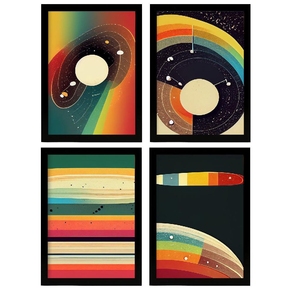nacnic Láminas Artísticas Modernas de Galaxia en Color Completo