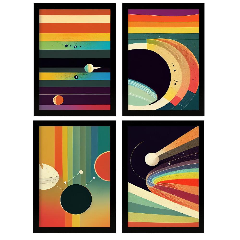 nacnic Láminas Artísticas Modernas de Galaxia en Color Completo
