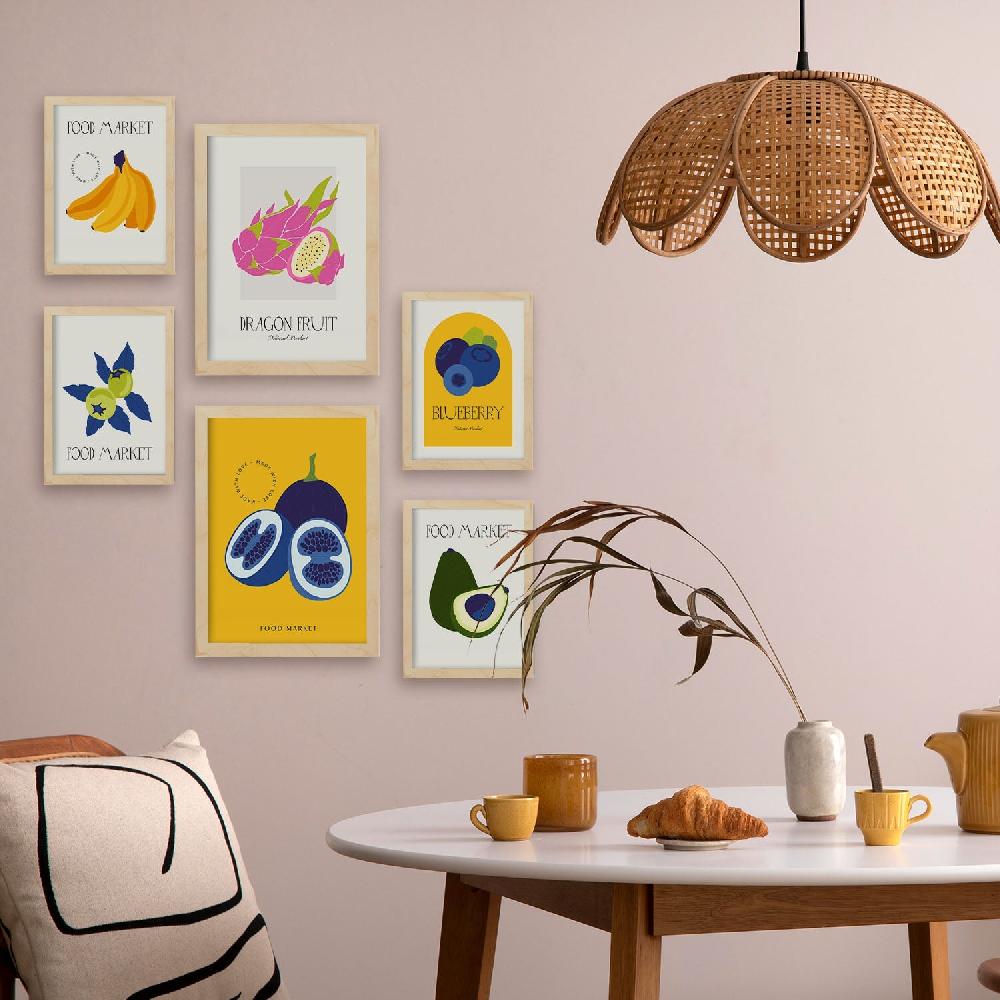 Nacnic Láminas De Alimentos Y Plantas. Bayas. Naturaleza Y Botánica