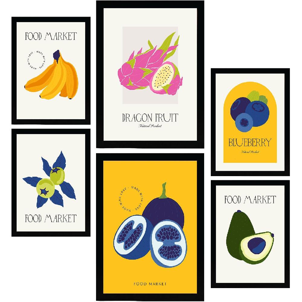 nacnic Láminas de Alimentos y Plantas. Bayas. Naturaleza y Botánica