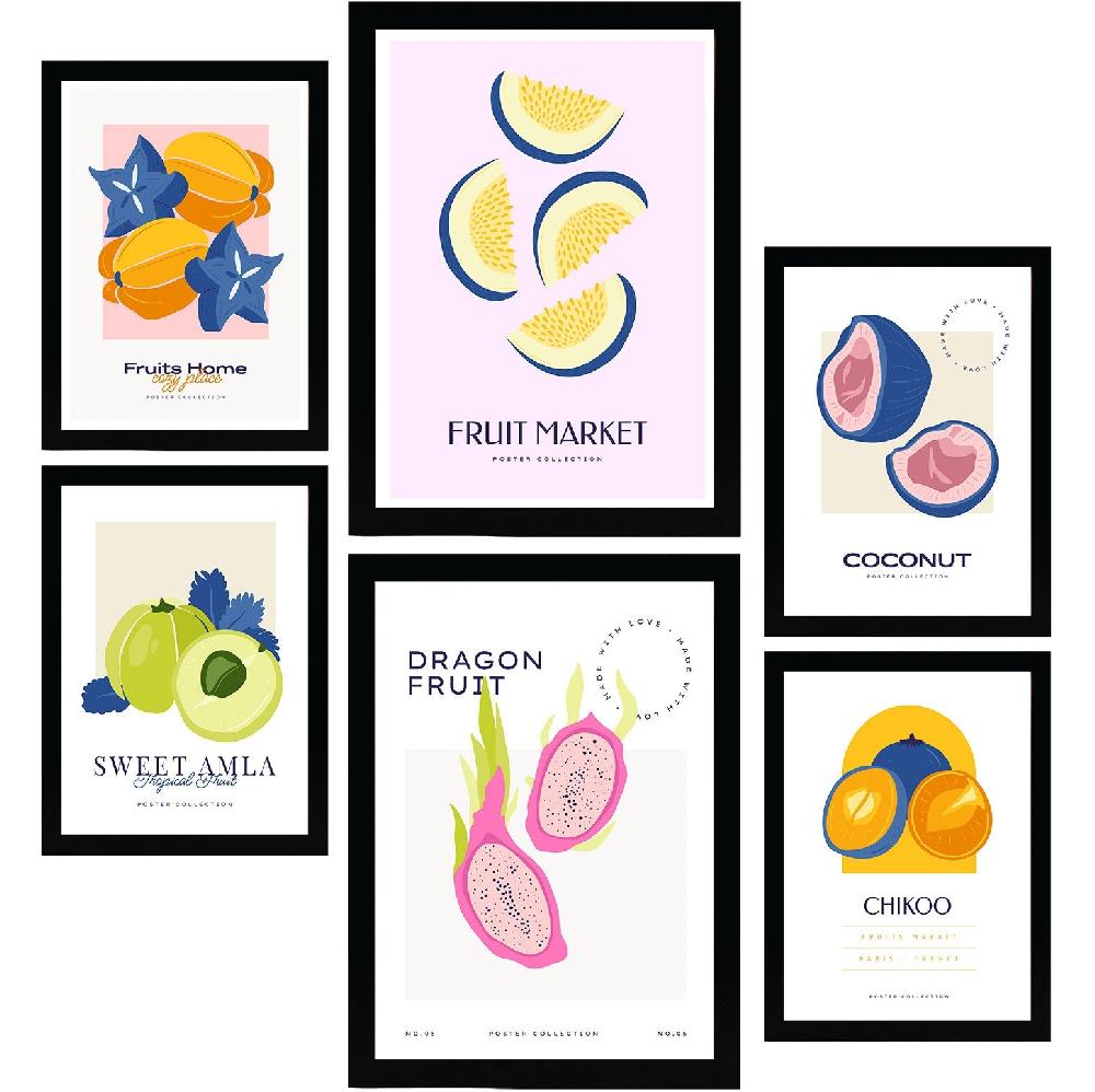 nacnic Laminas de Alimentos y Plantas. Frutas Raras. Naturaleza y Botánica