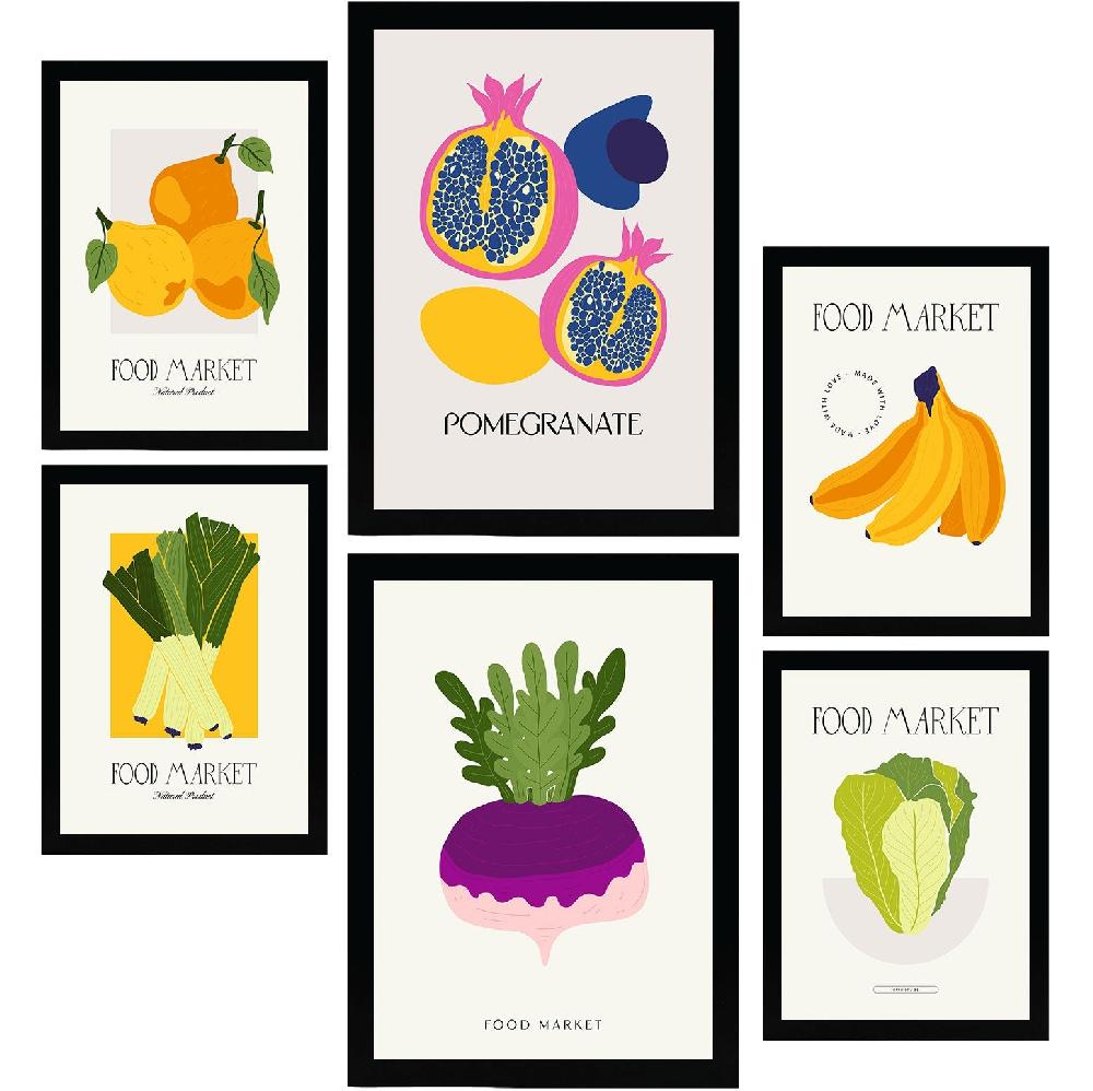 nacnic Laminas de Alimentos y Plantas. Frutas y Verduras. Naturaleza y Botánica