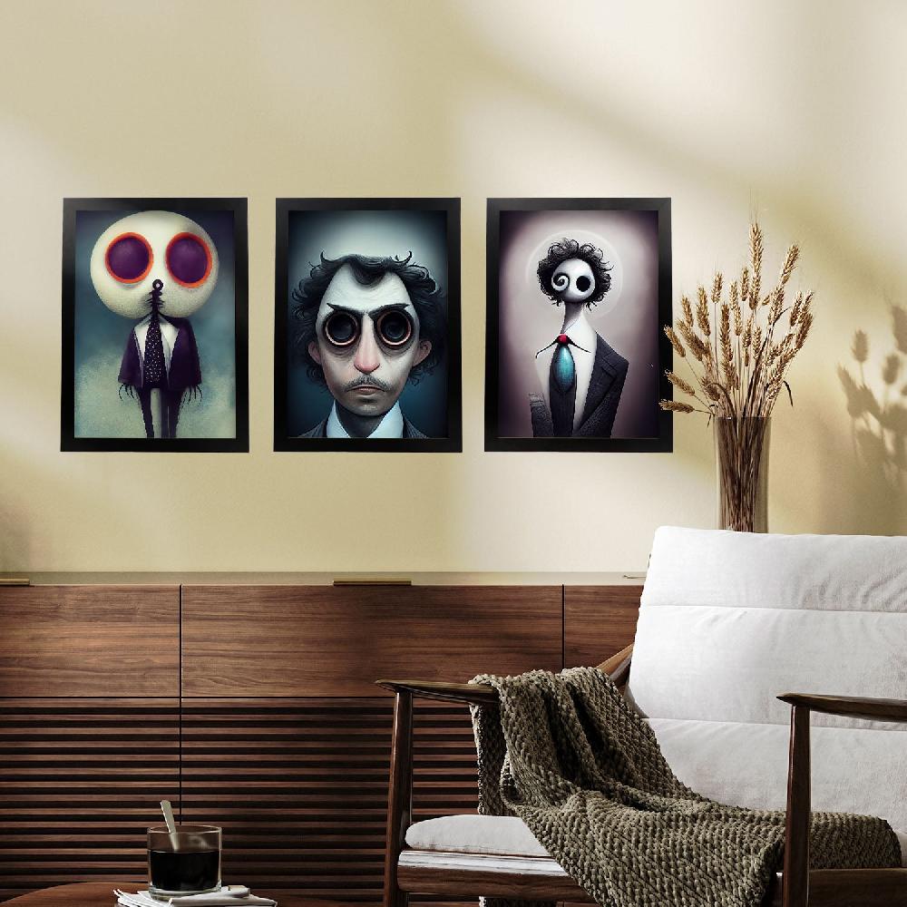 Nacnic Láminas De Animales Al Estilo Burton Para Decoración De Interiores Colección Set 4