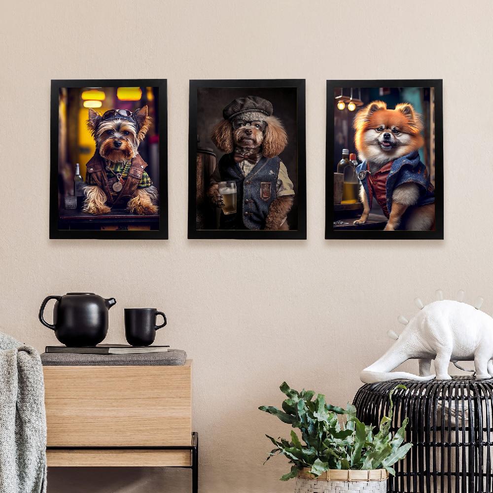 Nacnic Láminas De Animales Con Ropa Humana En Estilo Realista Y Divertido Set Colección 6