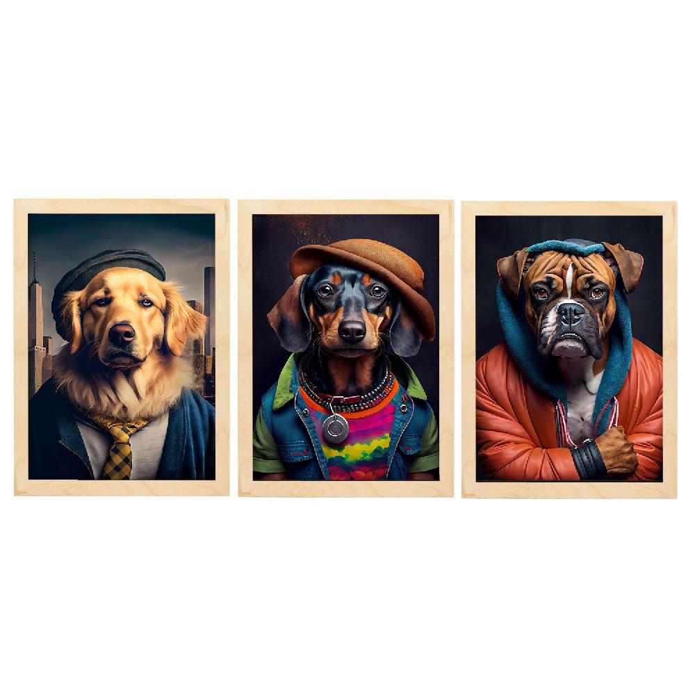 Nacnic Láminas De Animales Realistas En Ropa Humana Colección Set 22