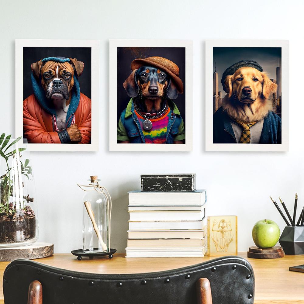 Nacnic Láminas De Animales Realistas En Ropa Humana Colección Set 22