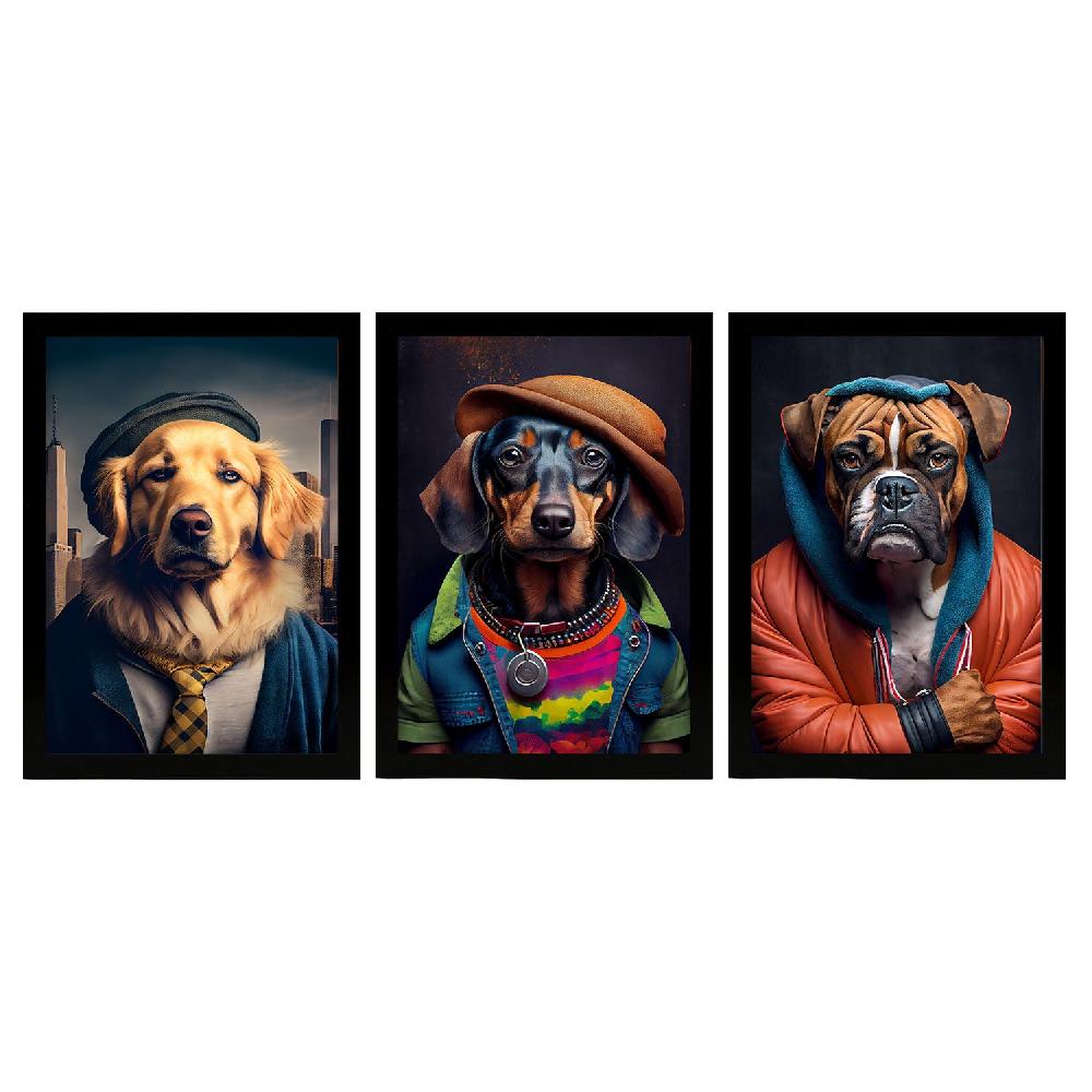 nacnic Láminas de Animales Realistas en Ropa Humana Colección Set 22