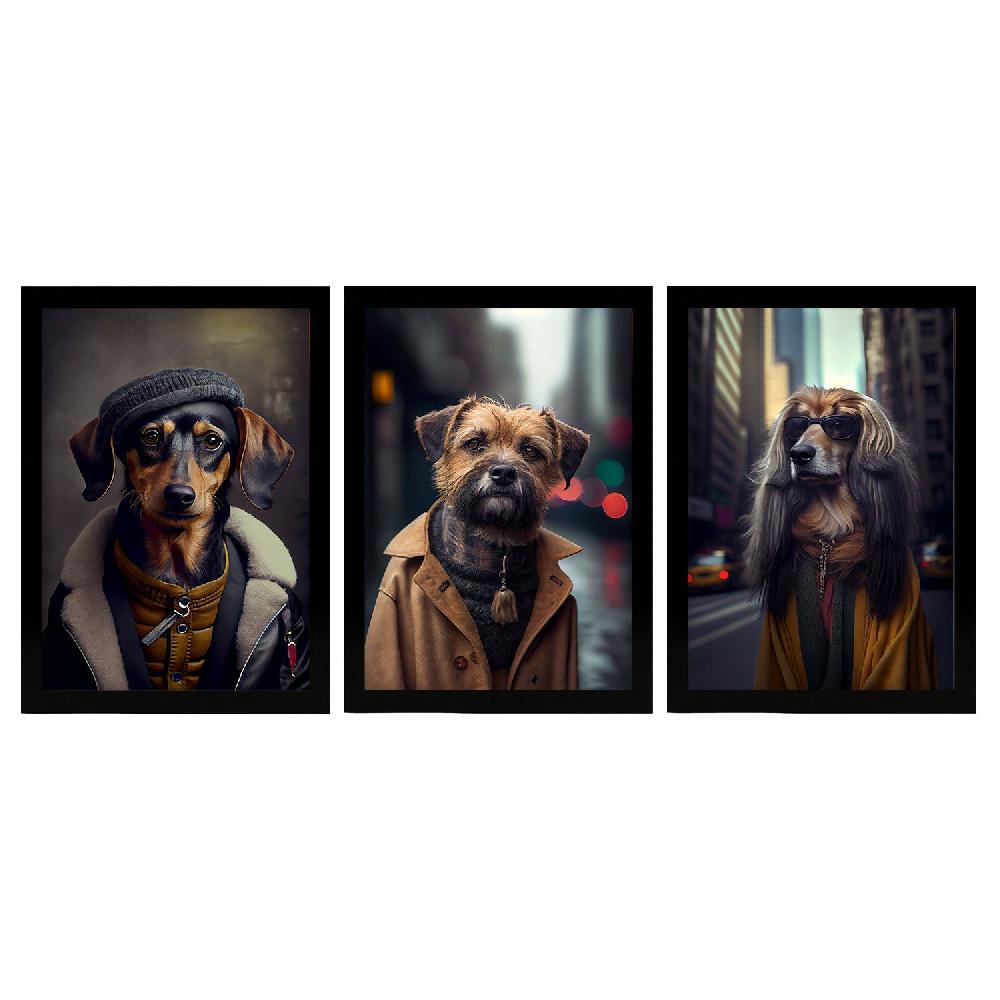 nacnic Láminas de Animales Vestidos en Estilo Humano Divertidas y Realistas Colección Set 17