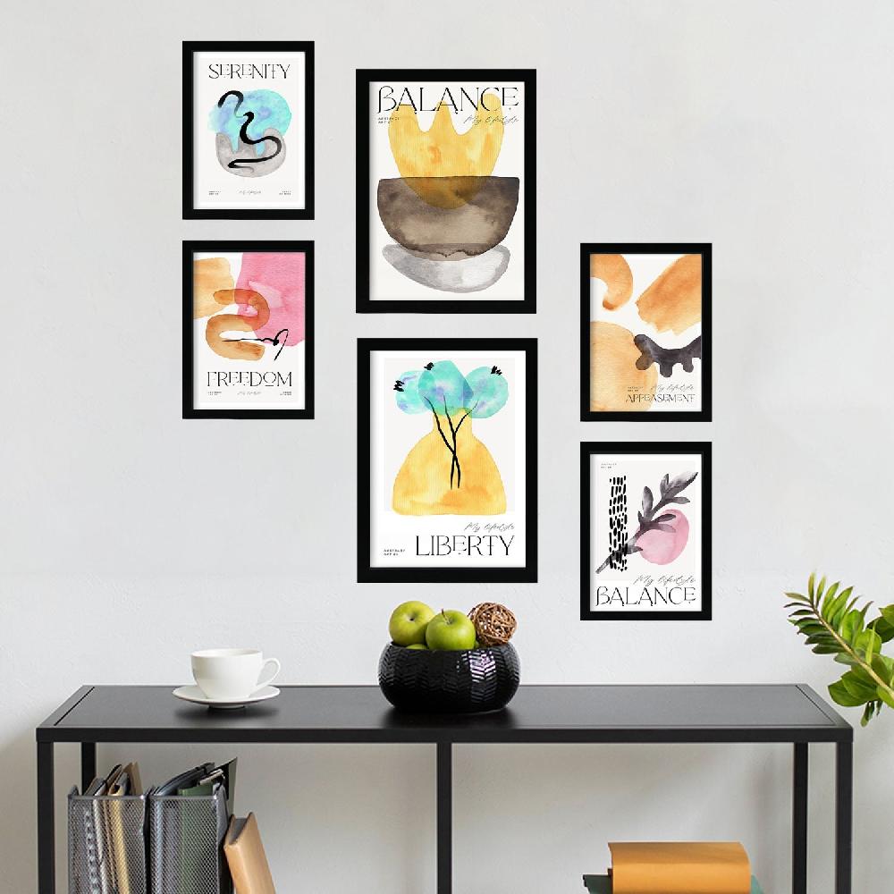 Nacnic Laminas De Equilibrio Abstracto En Estética De Galería De Arte