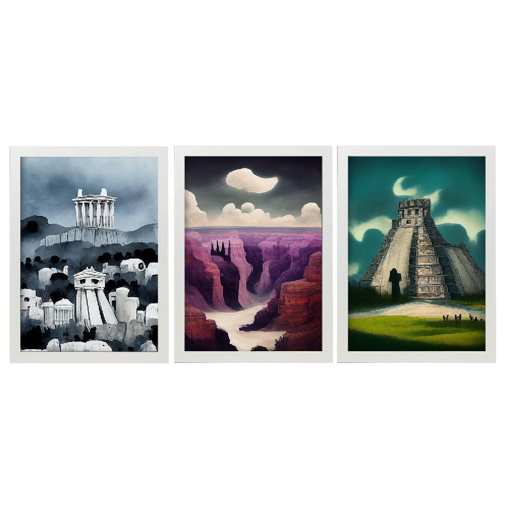 Nacnic Láminas De Ilustraciones De Monumentos Y Ciudades Estilo Burton Gótico Y Oscuro Colección Set 11