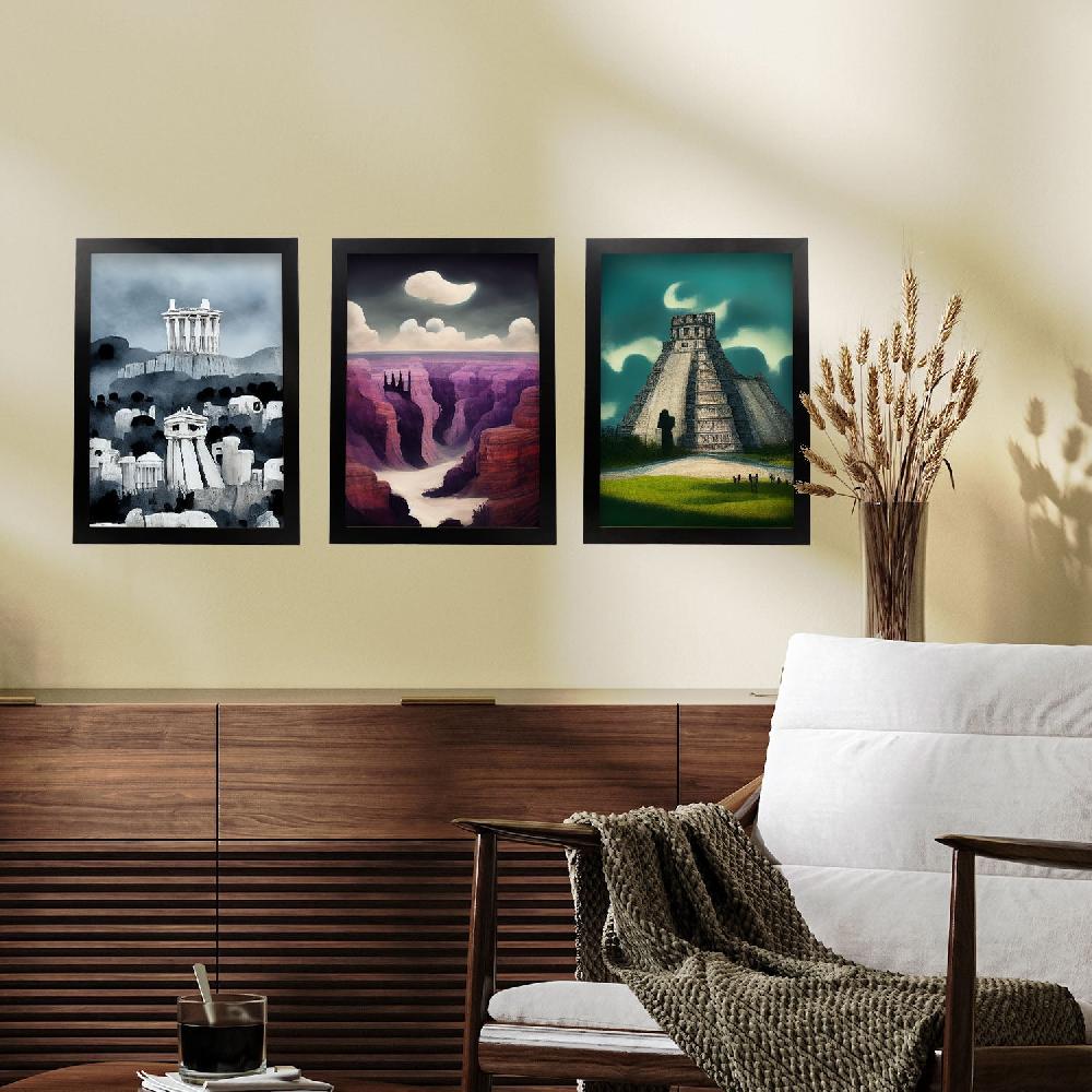 Nacnic Láminas De Ilustraciones De Monumentos Y Ciudades Estilo Burton Gótico Y Oscuro Colección Set 11