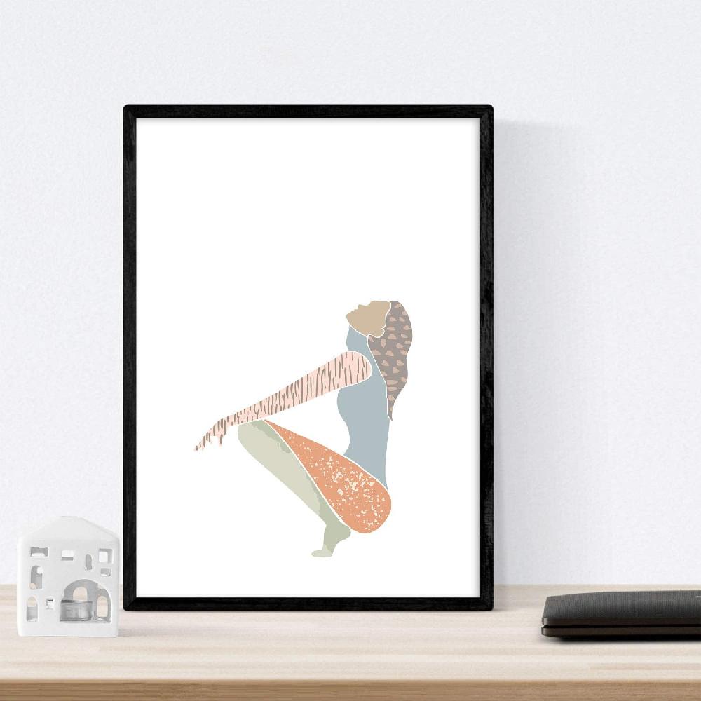 Nacnic Láminas De Mujeres En Tonos Pastel Estilo Nórdico