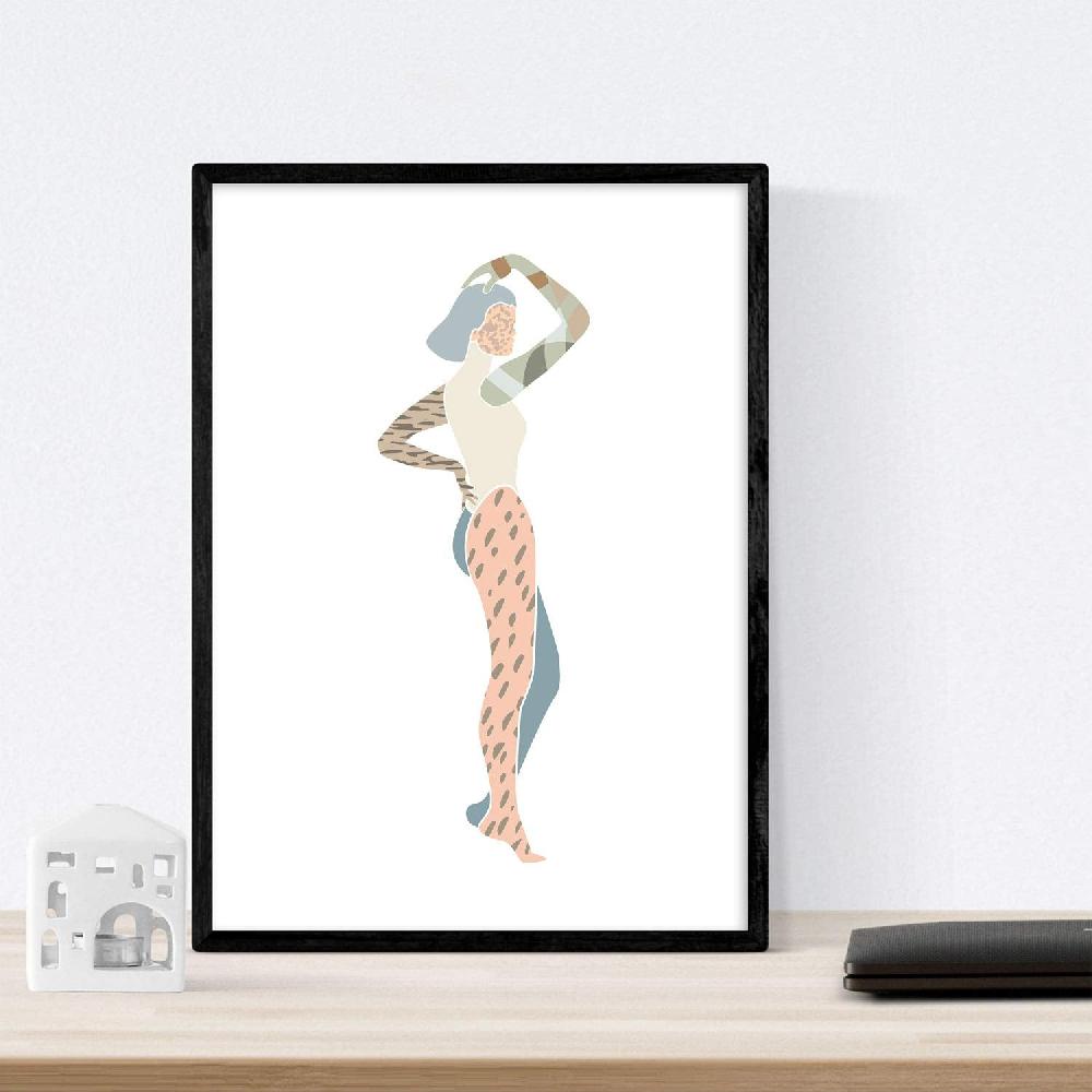 Nacnic Láminas De Mujeres En Tonos Pastel Estilo Nórdico