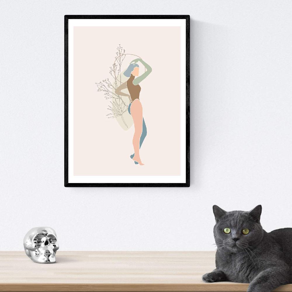 Nacnic Láminas De Mujeres En Tonos Pastel Y Formas Nórdicas