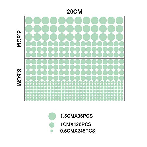 Nacnic Láminas De Pegatinas Fluorescentes Circulares Que Brillan En La Oscuridad