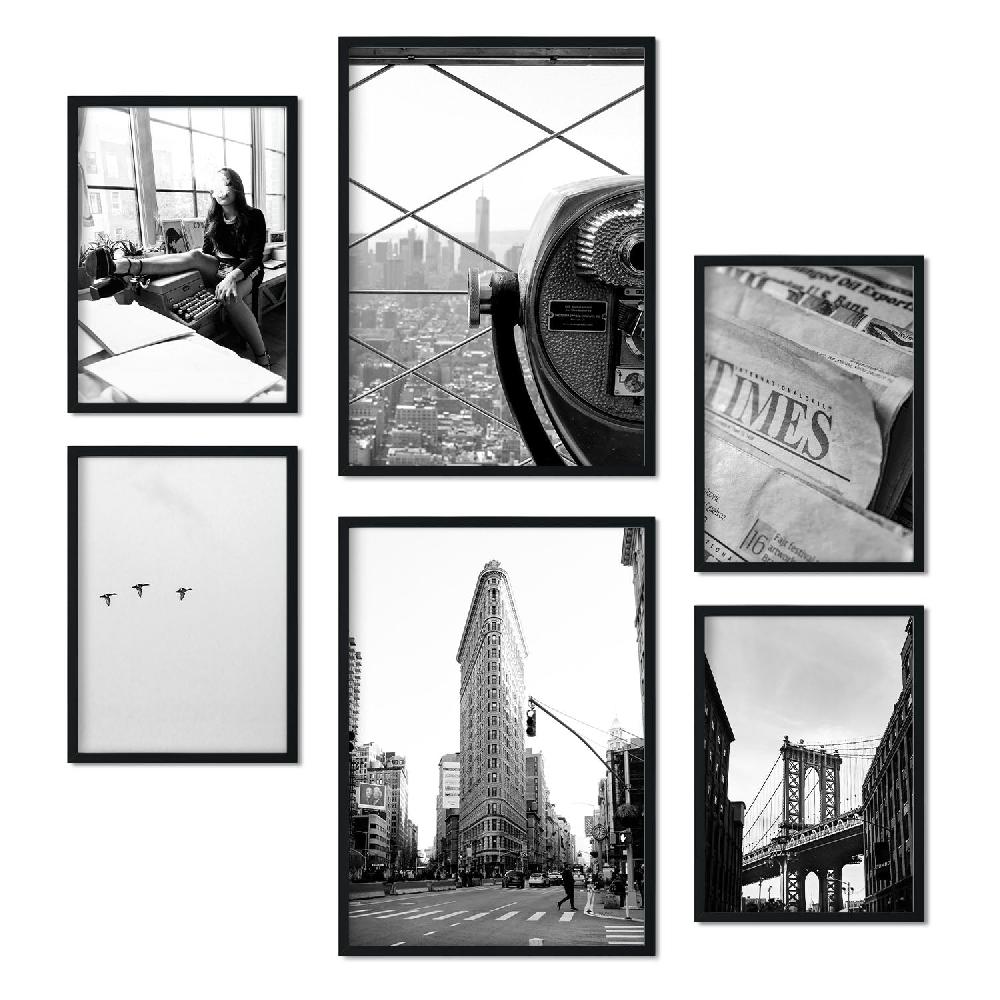 Nacnic Láminas Decorativas Nueva York Blanco Y Negro - Arte Fotográfico Minimalista Y Moderna