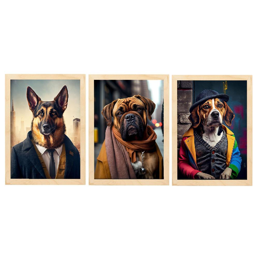 Nacnic Láminas Divertidas De Animales Con Ropa Humana