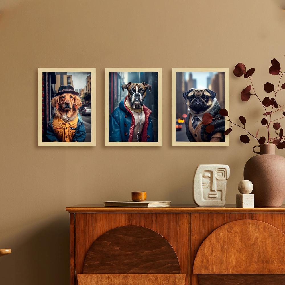 Nacnic Láminas Divertidas De Animales En Ropa Humana Colección Set 24