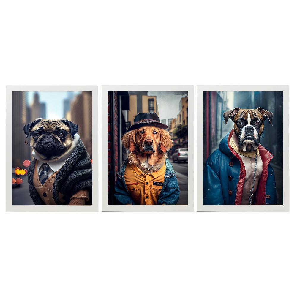 Nacnic Láminas Divertidas De Animales En Ropa Humana Colección Set 24