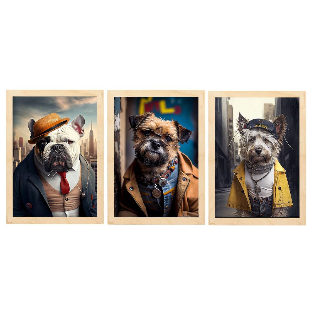 Nacnic Láminas Divertidas De Animales En Ropa Humana Colección 19