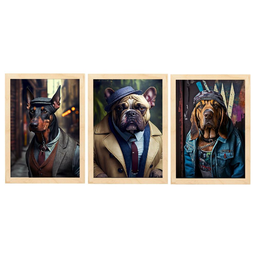 Nacnic Láminas Divertidas De Animales En Ropa Humana Colección De 12