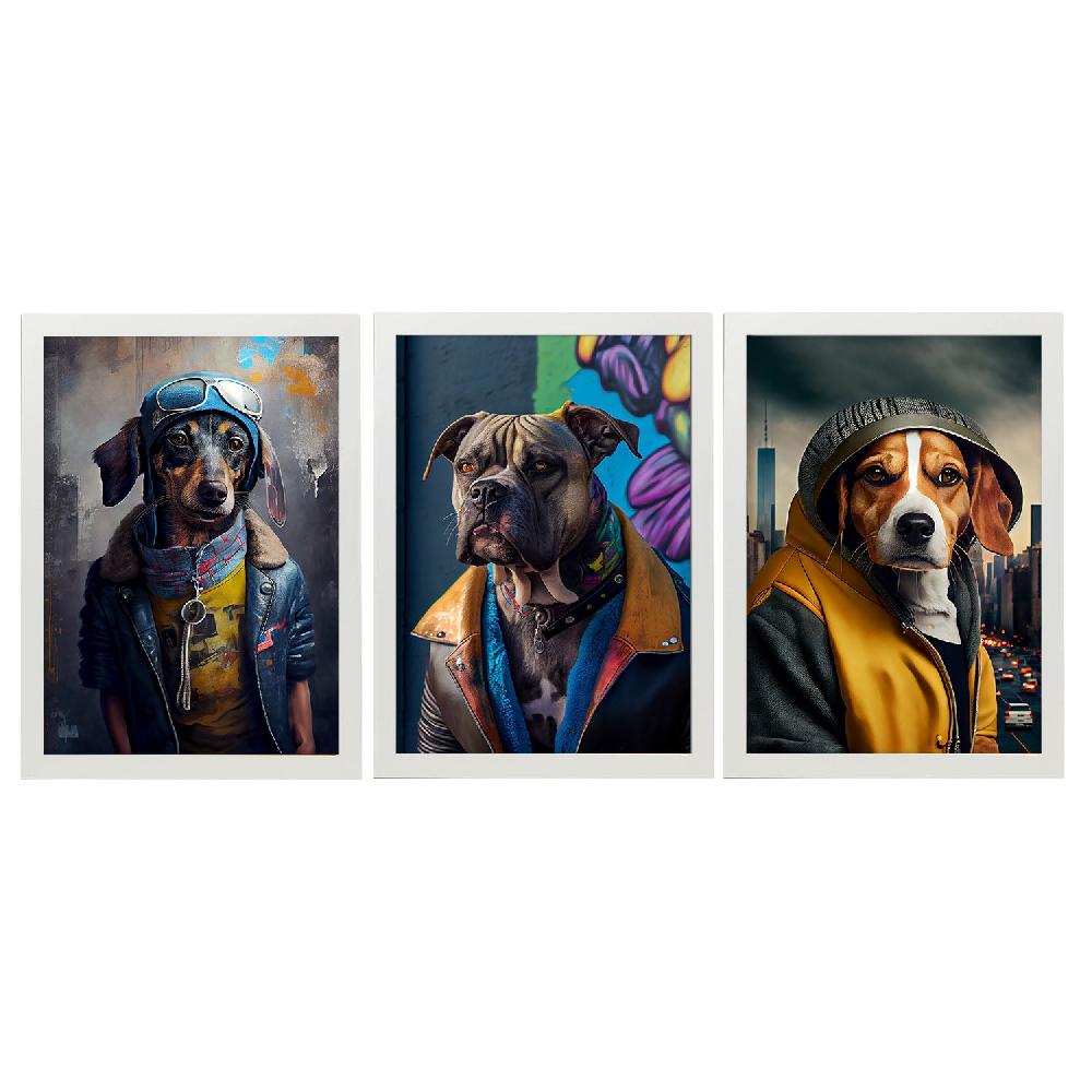 Nacnic Láminas Divertidas De Animales En Ropa Humana Colección De 10 Set