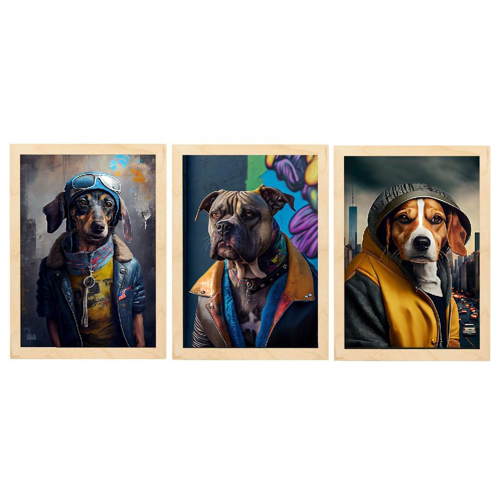 Nacnic Láminas Divertidas De Animales En Ropa Humana Colección De 10 Set