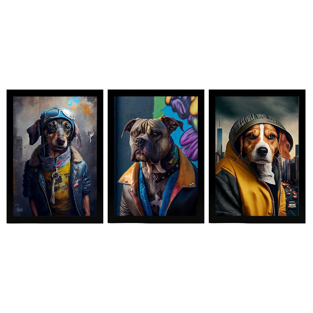 nacnic Láminas Divertidas de Animales en Ropa Humana Colección de 10 Set