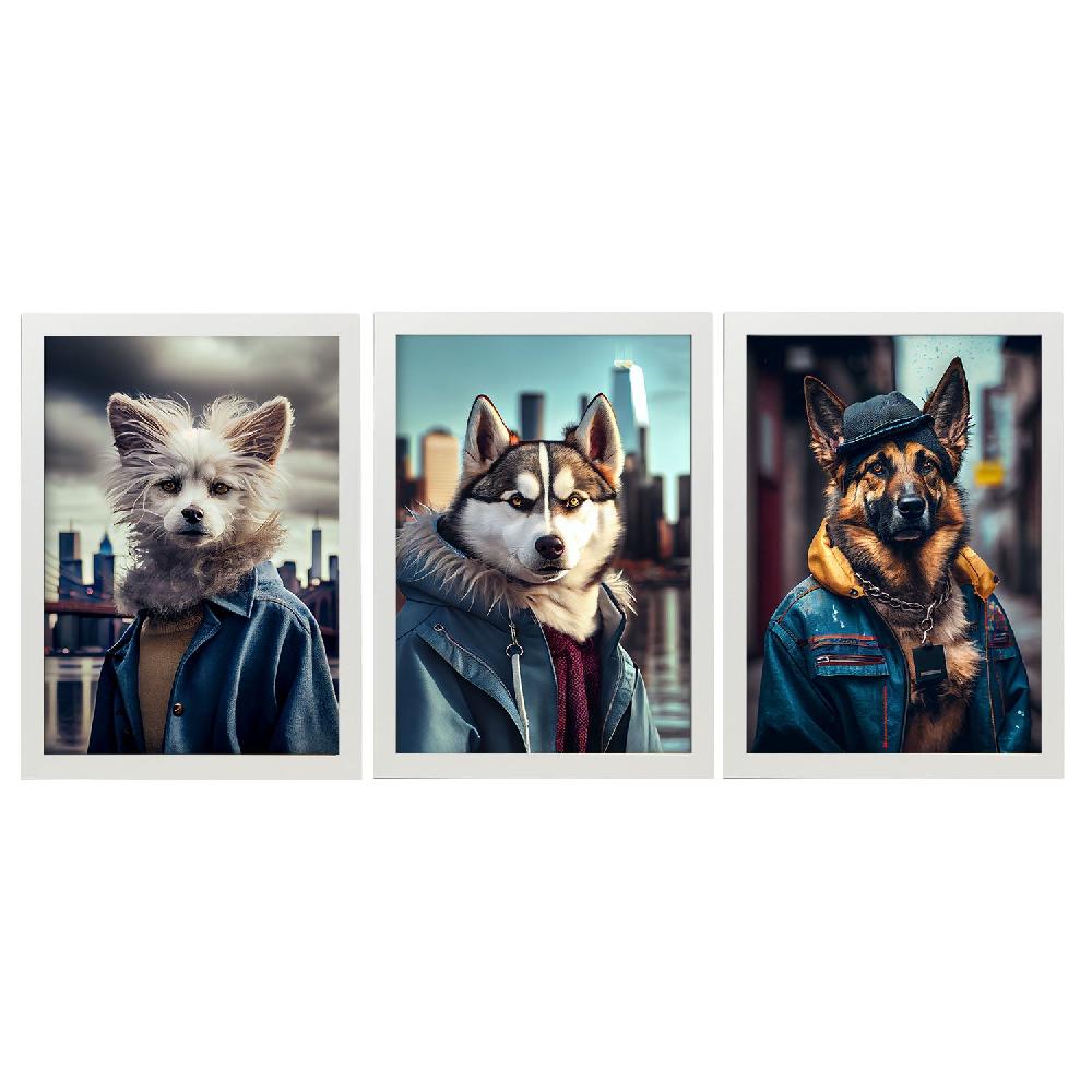 Nacnic Láminas Divertidas De Animales En Ropa Humana Colección De 9 Diseño De Interiores