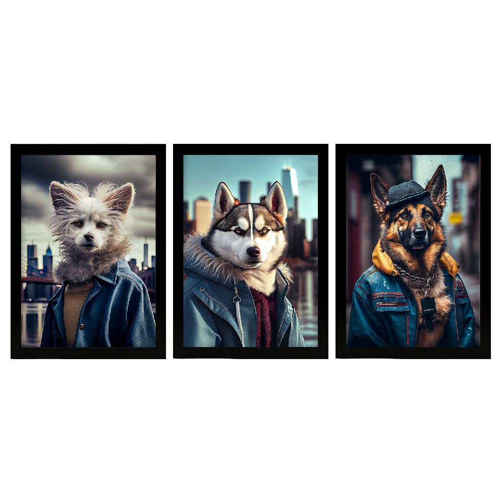 nacnic Láminas Divertidas de Animales en Ropa Humana Colección de 9 Diseño de Interiores