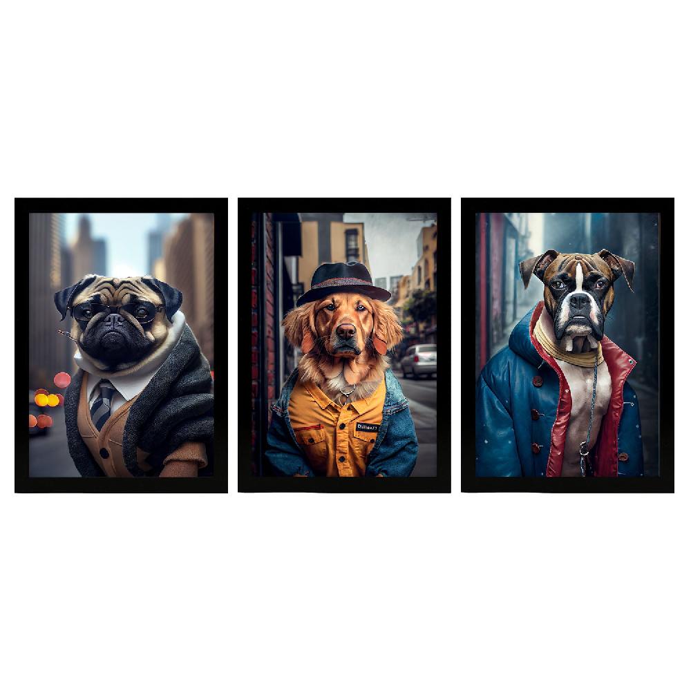 nacnic Láminas Divertidas de Animales en Ropa Humana Colección Set 24