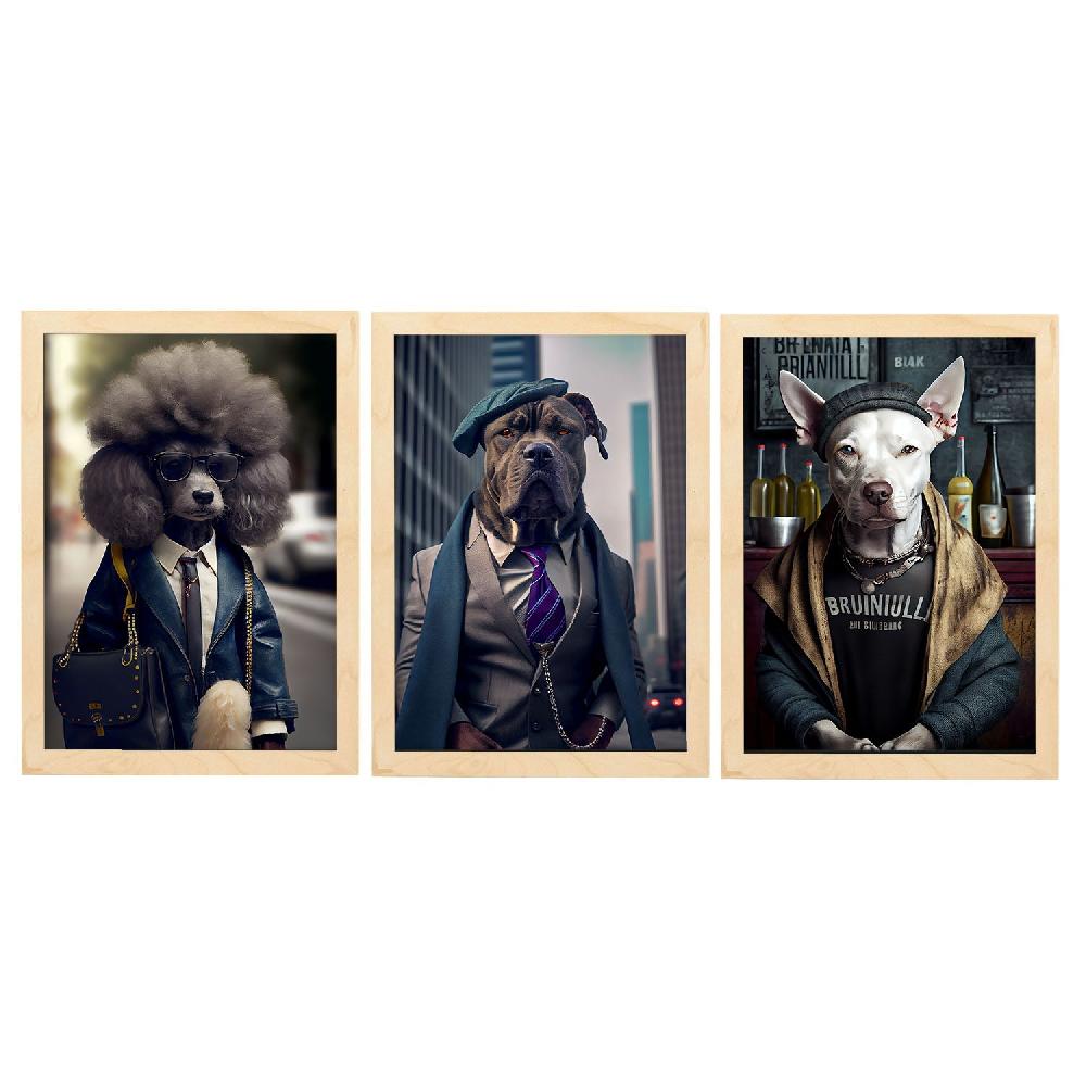 Nacnic Láminas Divertidas De Animales Vestidos En Estilo Humano Colección De 8