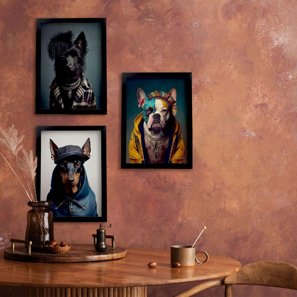 Nacnic Láminas Estéticas De Bulldog Y Doberman Nacnico Para Diseño De Interiores