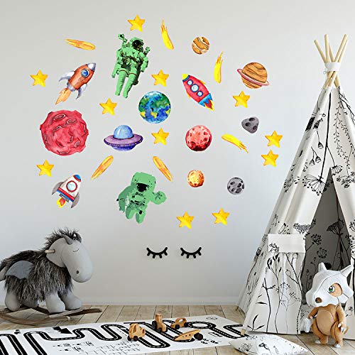 Nacnic Láminas Fluorescentes De Planetas Y Astronauta