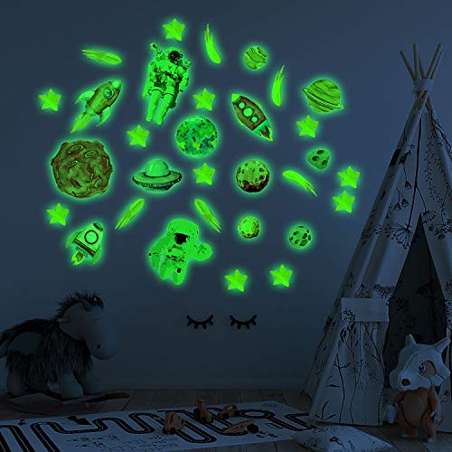 Nacnic Láminas Fluorescentes De Planetas Y Astronauta