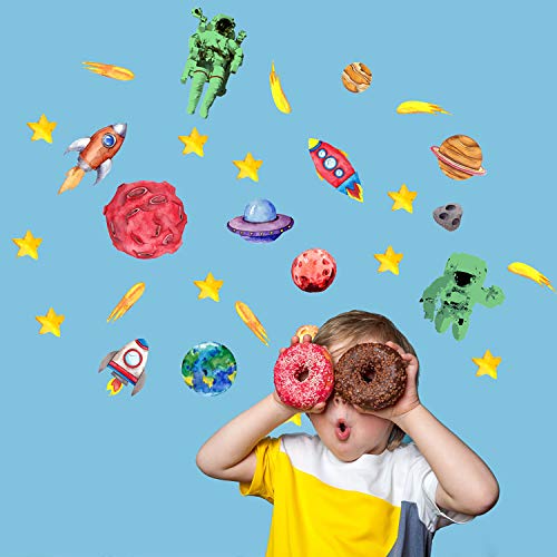 Nacnic Láminas Fluorescentes De Planetas Y Astronauta