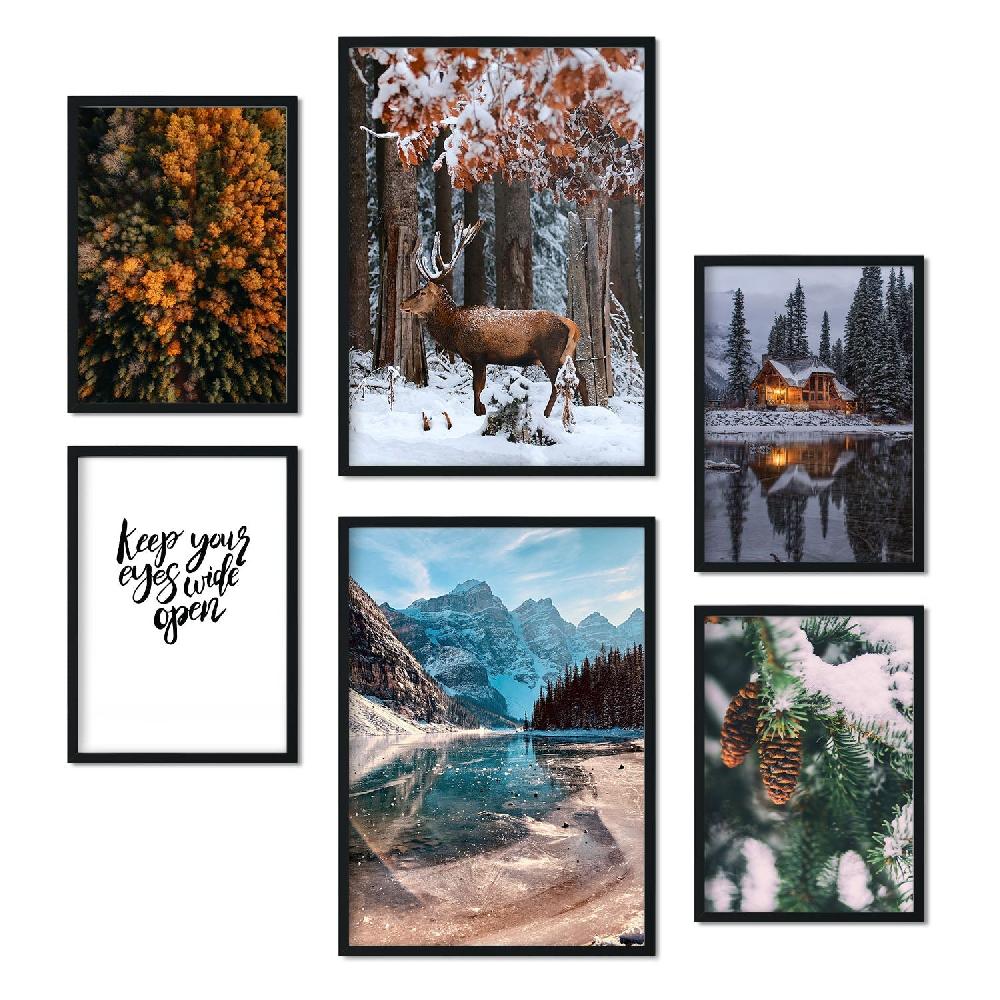 Nacnic Láminas Fotográficas De Lago Helado En Invierno Es Del Hogar