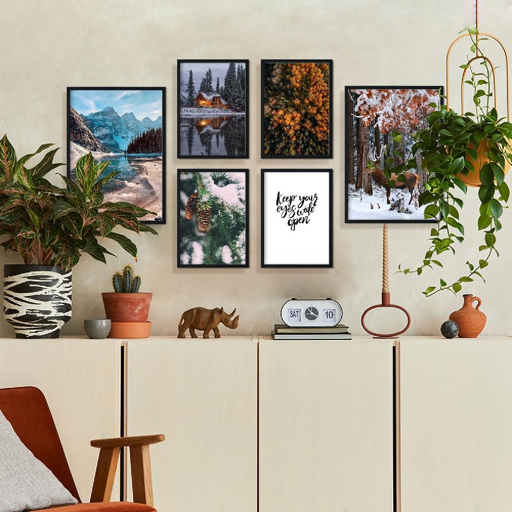 nacnic Láminas Fotográficas de Lago Helado en Invierno es del Hogar