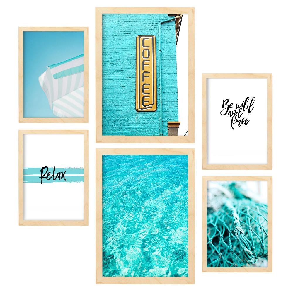 Nacnic Láminas Fotográficas De Verano Azul Turquesa Modernas